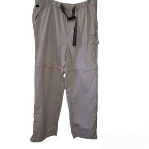 Gander Mountain Nylon Convertible Hiking Pants Mens Size 40x32 Light Tan Nylon